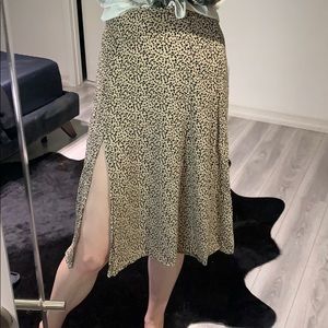 American Eagle printed midi slip skirt